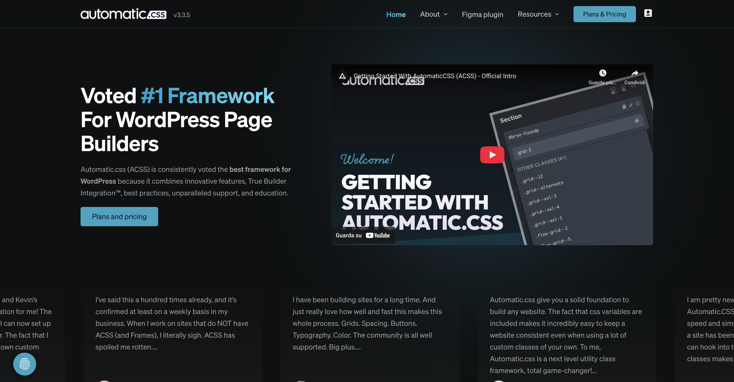 The Home Page of ACSS - Automatic.css