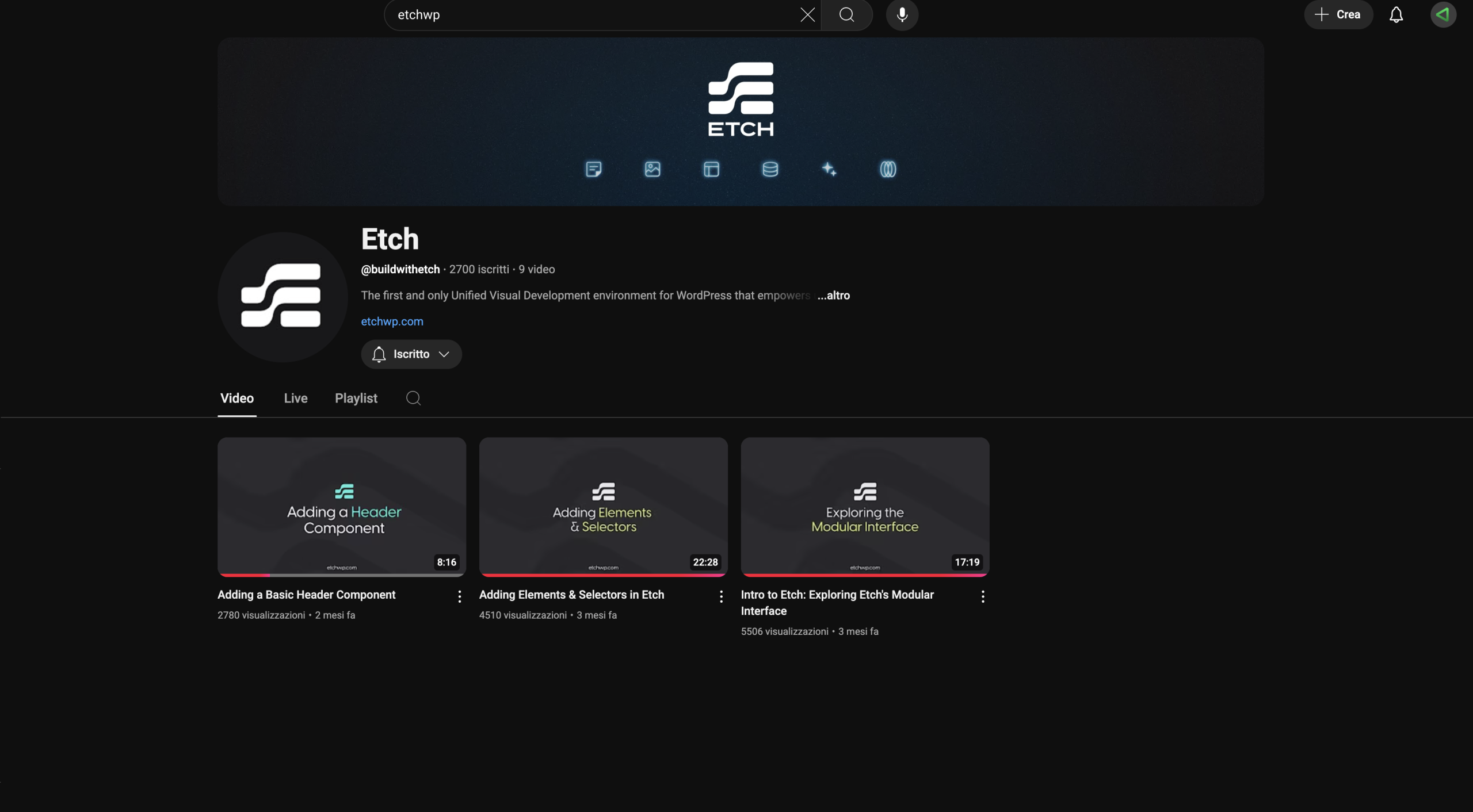 The Home Page of Build With Etch