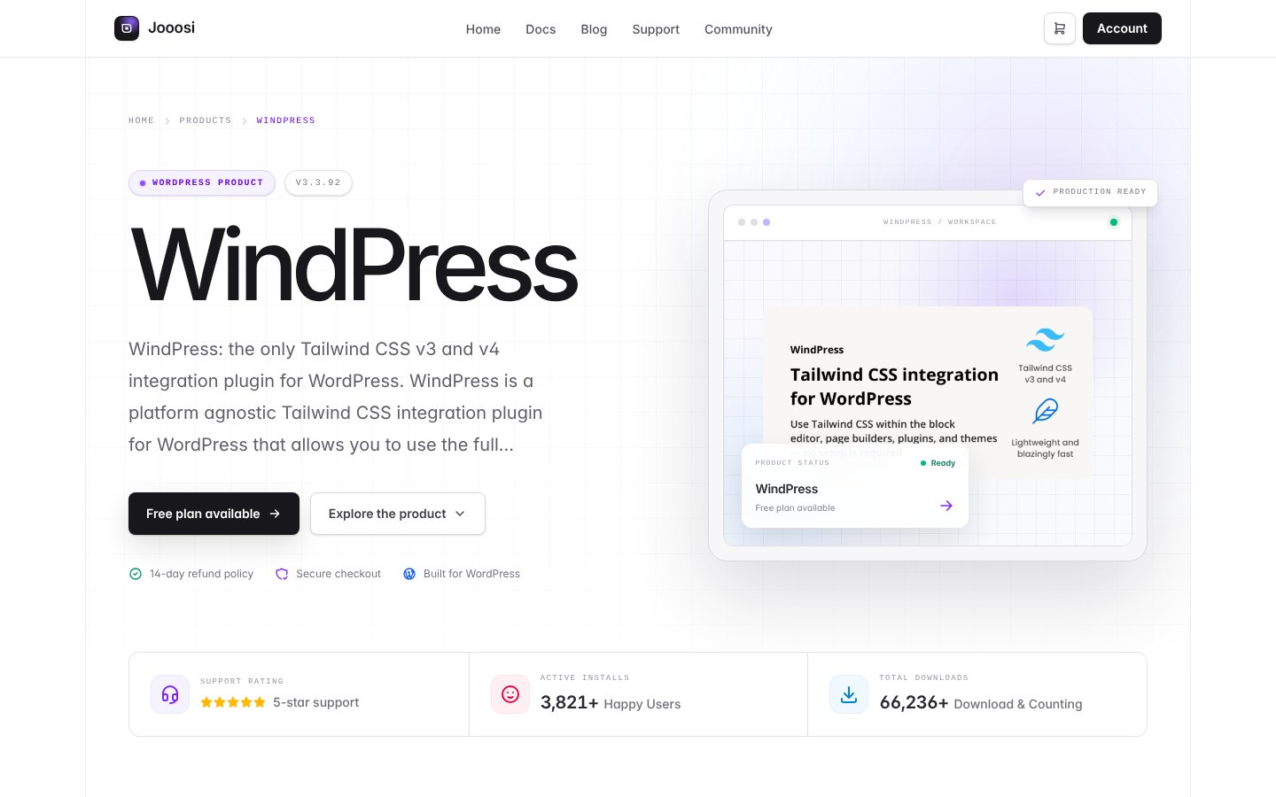 Home page of WindPress