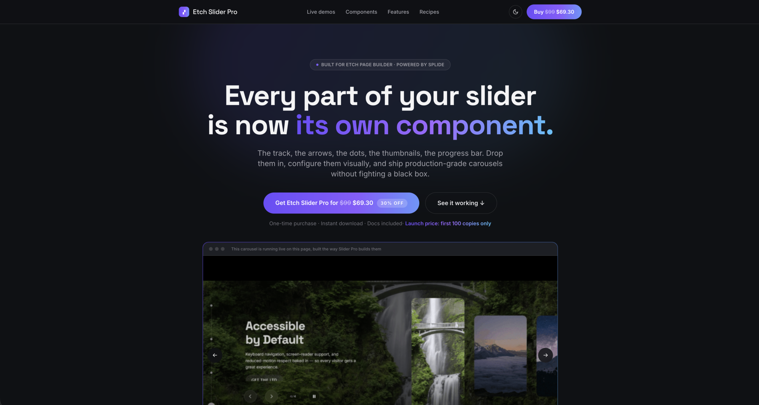 The Home Page of Etch Slider Pro
